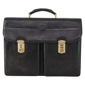 Versace Leather Business Bag Black